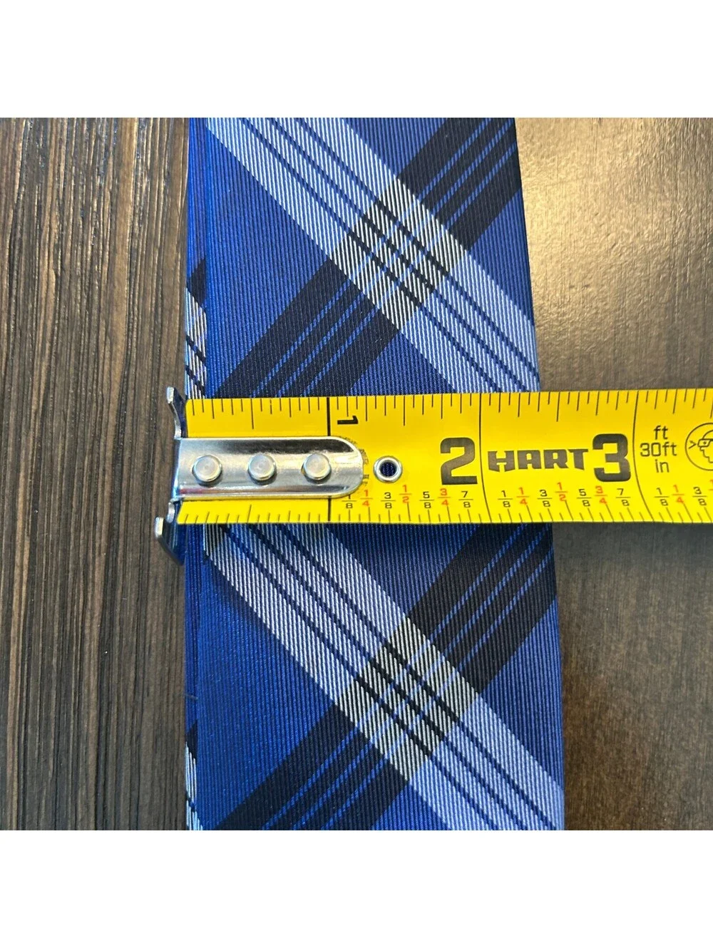 Vintage Y2K 90s M&S 100% Silk Blue Plaid Tartan Men’s Tie NWOT